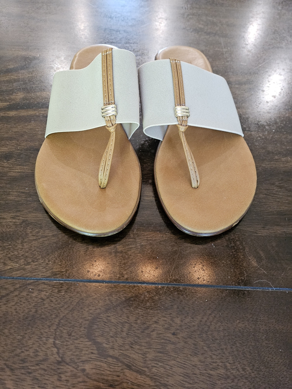 Women’s Italian Shoemaker Tan Thong Sandal